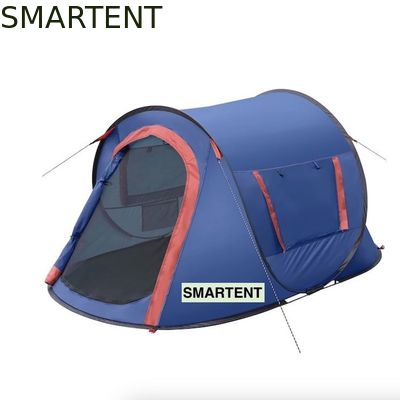Besorgen 7.2FT*4.5FT*40Inch Einfach aufzustellen 2 Personen Blau wasserdicht Polyester Pop-up Campingzelt mit belüfteten Netzfenstern Online-Herstellung