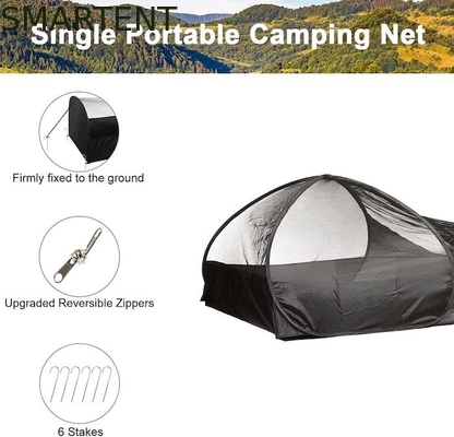 82.6*27.6*19.7 Zoll schwarze leicht aufstehende Campingzelte mit wasserdichtem Fußboden aus Glasfaser fournisseur