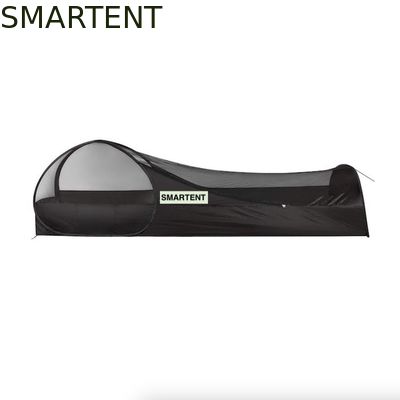 Besorgen 82.6*27.6*19.7 Zoll schwarze leicht aufstehende Campingzelte mit wasserdichtem Fußboden aus Glasfaser Online-Herstellung