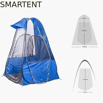 120*120*170CM Leichtgewicht Portable Blau Durchsichtig Wasserdicht Polyester Pop Up Sportzelte fournisseur