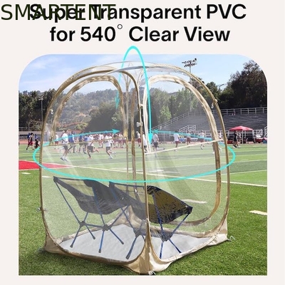 50*50*62'inches Outdoor PVC Transparent Wasserdicht Einfachschicht Glasfaserrahmen Pop Up Sportzelt mit UV-Schutz fournisseur