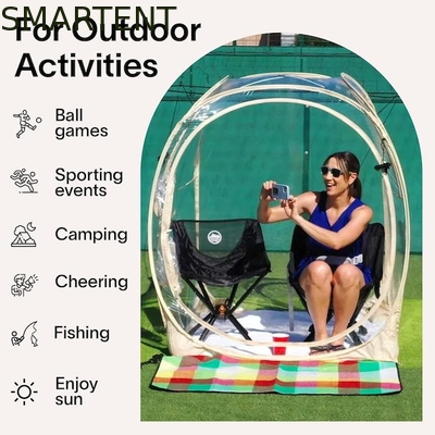50*50*62'inches Outdoor PVC Transparent Wasserdicht Einfachschicht Glasfaserrahmen Pop Up Sportzelt mit UV-Schutz fournisseur