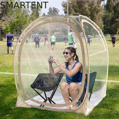50*50*62'inches Outdoor PVC Transparent Wasserdicht Einfachschicht Glasfaserrahmen Pop Up Sportzelt mit UV-Schutz fournisseur