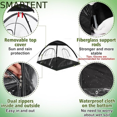71*71*65'Inch 4-Person TPU Transparent Glasfaserrahmen Schnell einrichten Wasserdicht UV-Schutz Pop Up Sportzelt fournisseur