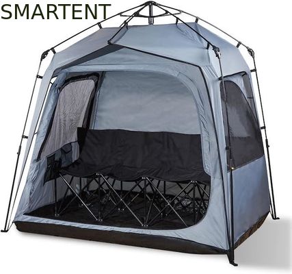 Besorgen 157*130*188CM 4-Personen Automatisches Glasfaserrahmen Grauer Polyester Pop Up Sportzelt Wasserdicht Einfach einzurichten Online-Herstellung