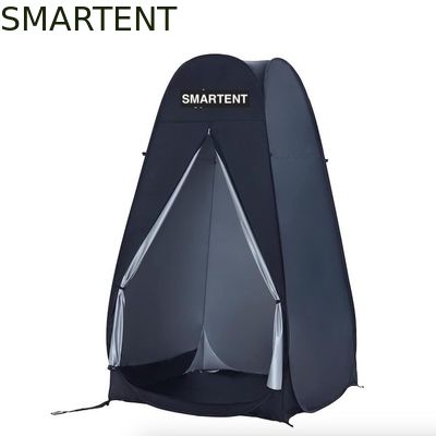 Besorgen 120*120*200CM Schwarze Pop-Up-Privatsphäre Zelte mit Reißverschluss Türen Silber beschichtet Polyester Wasserdichtes Camping Shelter Online-Herstellung