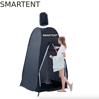 120*120*200CM Schwarze Pop-Up-Privatsphäre Zelte mit Reißverschluss Türen Silber beschichtet Polyester Wasserdichtes Camping Shelter fournisseur
