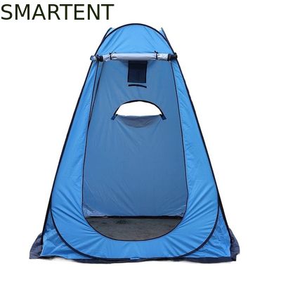 Besorgen 150*150*190CM wasserdicht Blau 210T Silber beschichtet Polyester UV geschützt Pop-Up-Privatsphäre Zelt mit belüfteten Seitenfenstern Online-Herstellung
