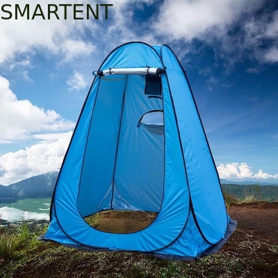 150*150*190CM wasserdicht Blau 210T Silber beschichtet Polyester UV geschützt Pop-Up-Privatsphäre Zelt mit belüfteten Seitenfenstern fournisseur