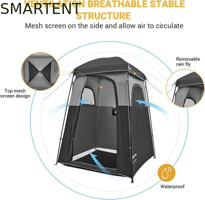 167*167*218CM Schwarz Polyester Portable UV geschützte Pop-Up-Privatsphäre Zelte mit sofortiger Einrichtung für Outdoor-Events fournisseur