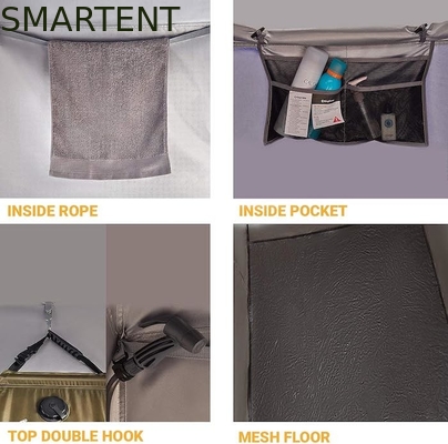 2.11*1.07*2.13M Blau wasserdicht Polyester Instant Pop Up Privatsphäre Zelte mit vollständiger Abdeckung Reißverschluss Tür und Fenster fournisseur