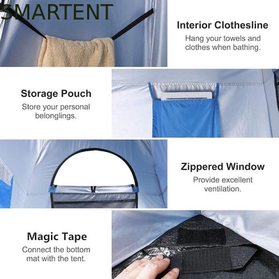 94.5*47.2*74.8 Zoll wasserdichtes Blaues Polyester 190T Pop-Up-Privatsphäre Zelte mit voller Abdeckung und sofortiger Einrichtung fournisseur