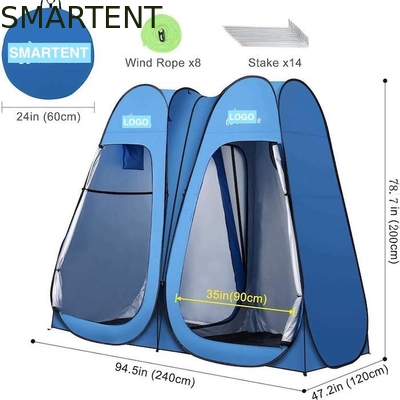 94.5*47.2*74.8 Zoll wasserdichtes Blaues Polyester 190T Pop-Up-Privatsphäre Zelte mit voller Abdeckung und sofortiger Einrichtung fournisseur