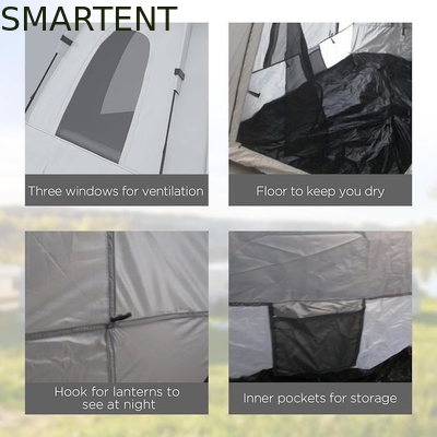 118*118*78.75 Zoll 2-3 Personen wasserdichtes automatisches Pop-Up-Campingzelt mit Glasfaserpfosten und Gitterfenstern fournisseur