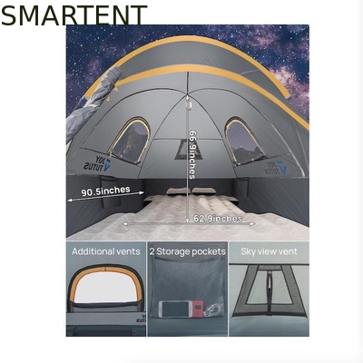 Außen 2.17*1.60*1.70M Grau PU2000 Wasserdicht Polyester 2Person Pickup Camping Tent mit Glasfaser Stange fournisseur