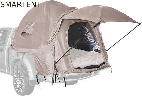 Besorgen 82.7*66.9*66.9 Zoll Khaki 210D Silber beschichtet Polyester Pickup Truck Zelt mit belüfteten Fenstern für Outdoor Camping Online-Herstellung