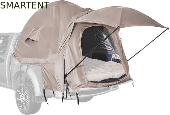 82.7*66.9*66.9 Zoll Khaki 210D Silber beschichtet Polyester Pickup Truck Zelt mit belüfteten Fenstern für Outdoor Camping fournisseur