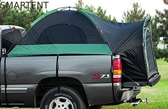 2 Personen Outdoor-Schneller Aufbau Doppelfarbiger wasserdichter Polyester Pickup Truck Campingzelt mit Glasfaserstäben fournisseur