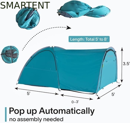 2.44*1.52*1.07M 4-Saisons Automatisches Grünes Wasserdichtes PU2000MM Beschichtetes Polyester 2-Personen-Pop-Up-Pickup-Campingzelt fournisseur