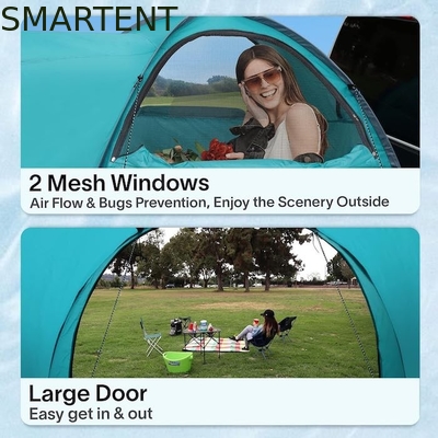 2.44*1.52*1.07M 4-Saisons Automatisches Grünes Wasserdichtes PU2000MM Beschichtetes Polyester 2-Personen-Pop-Up-Pickup-Campingzelt fournisseur