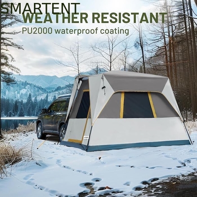 Außen 3,05*2,44*2,18M Einfache Einrichtung Khaki Polyester Fiberglass SUV Campingzelt mit UV-Schutz und wasserdichtem Boden fournisseur