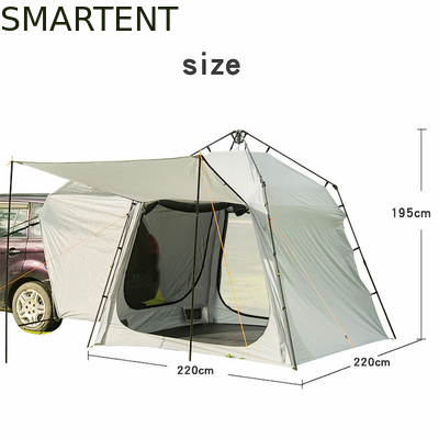 220*220*195CM Glasfaser 4-Person Grau PU2000MM Polyester 210D SUV Camping Zelt Wasserdicht Mit UV-Schutz Einfach einzurichten fournisseur