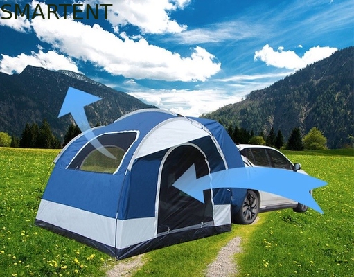 250*250*200CM PU2000MM beschichtet mit Polyester 210D 2 Türen SUV Campingzelt mit Glasfaserpfosten und Gitterfenstern fournisseur