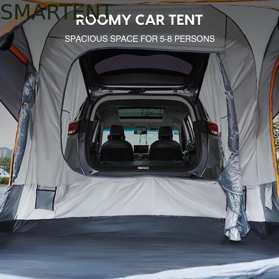 6 Personen grau beschichtetes Polyester 210D SUV Campingzelt mit Gitterfenstern und UV-Schutz fournisseur