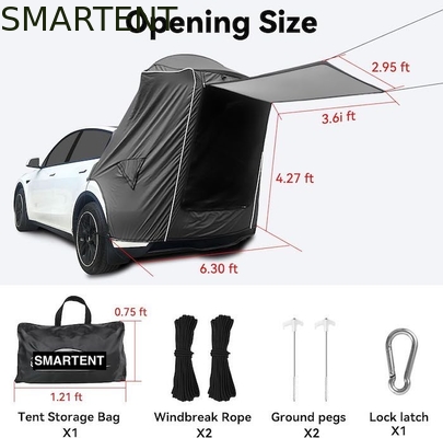 Leichtgewicht 4 Saisons Tesla Camping Tent Schwarz Farbe Wasserdicht Silber beschichtet Polyester 210D Schnelle 10 Minuten Einrichtung fournisseur