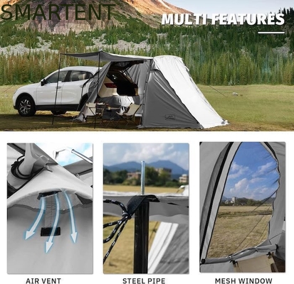Outdoor Grau Farbe Portable Wasserdicht Beschichtet Polyester SUV Camping Zelt mit einfachen 10-Minuten-Setup für 2-4 Personen fournisseur