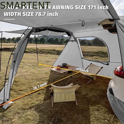 Outdoor Grau Farbe Portable Wasserdicht Beschichtet Polyester SUV Camping Zelt mit einfachen 10-Minuten-Setup für 2-4 Personen fournisseur