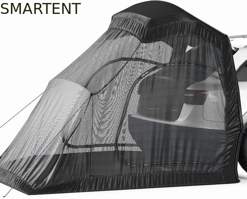 183*183*213CM Schwarz wasserdicht beschichtet Polyester Auto Camping Zelt Kompaktes Autoschutzkomplex Einfache Einrichtung für 2-4 Personen fournisseur