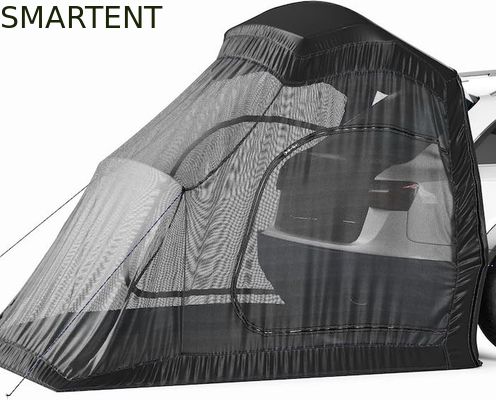 Besorgen 183*183*213CM Schwarz wasserdicht beschichtet Polyester Auto Camping Zelt Kompaktes Autoschutzkomplex Einfache Einrichtung für 2-4 Personen Online-Herstellung