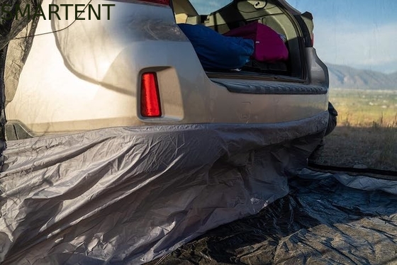 183*183*213CM Schwarz wasserdicht beschichtet Polyester Auto Camping Zelt Kompaktes Autoschutzkomplex Einfache Einrichtung für 2-4 Personen fournisseur