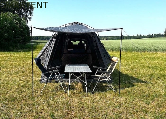 330*240*210CM Leichtgewicht Automatisches Graue Wasserdicht PU2000MM Beschichtet Polyester 210D 4-Personen Tesla Camping Tent fournisseur
