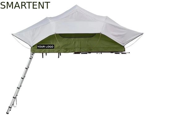 Besorgen 56*96*48'Inch Doppelfarbiger Heaty Duty Aluminiumrahmen Wasserdicht 600D Ripstop Polyester Tesla Dach Camping Zelt Online-Herstellung