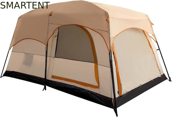 4-Personen 3,3*2,1*1,85M Outdoor All Weather Khaki Wasserdicht Beschichtet Polyester 2-Haus Design Camping Tent fournisseur