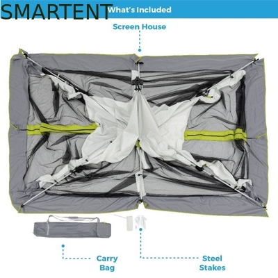 350*300*210CM Graue wasserdichte Marke Pop Up Campingzelte mit DAP Lieferfrist und Lüftungsnetzfenster fournisseur