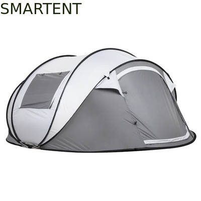 280*200*130CM Graue wasserdichte PU2000MM beschichtet 190T Polyester 4-Saison Pop Up Zeltboot mit Maschenfenstern für Camping fournisseur