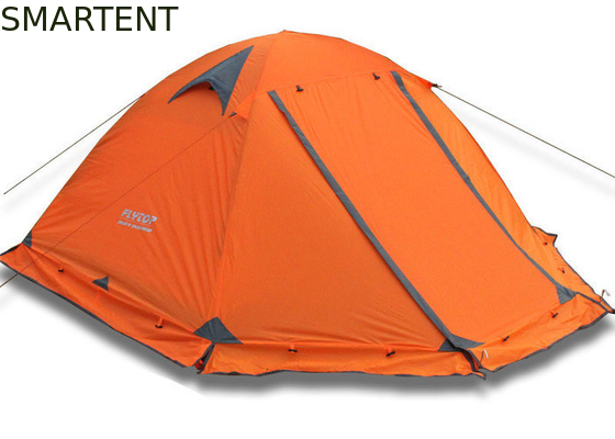 2 Personen Orange PU3000MM Beschichtet 210T Polyester Aluminiumrahmen Wasserdichtes Pop Up Zelt Mit Handtasche fournisseur