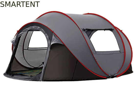 Besorgen 280*200*130cm 4 Personen Grau Wasserdicht Polyester 4 Jahreszeiten Bootsform Pop-Up Campingzelt mit Handtasche Online-Herstellung