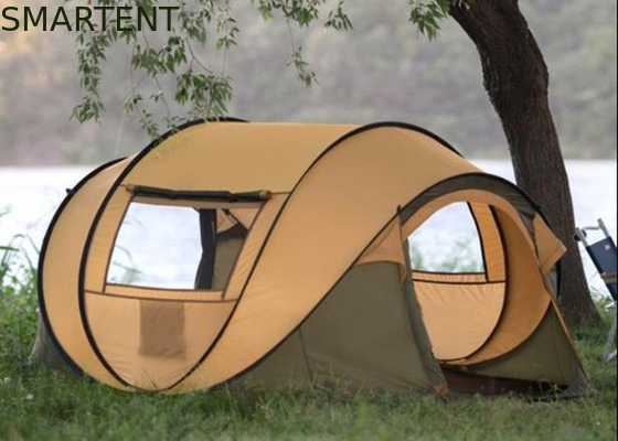 280*200*130cm 4 Personen Grau Wasserdicht Polyester 4 Jahreszeiten Bootsform Pop-Up Campingzelt mit Handtasche fournisseur