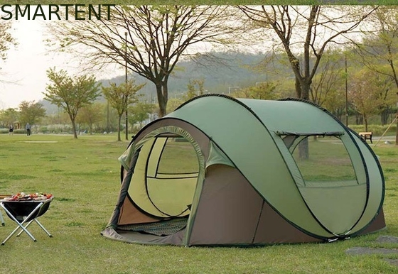 280*200*130cm 4 Personen Grau Wasserdicht Polyester 4 Jahreszeiten Bootsform Pop-Up Campingzelt mit Handtasche fournisseur