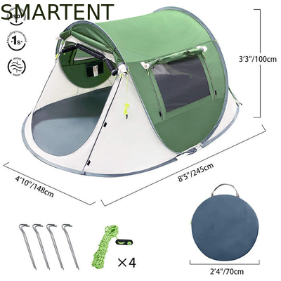 2 Personen 245*148*100cm Grüner wasserdichter Polyester Außencamping Geräumiges Bootszelt mit Netzlüftung fournisseur