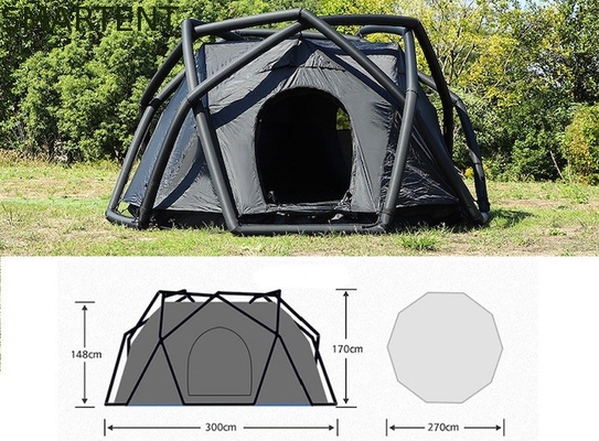 300*270*170 cm Schwarz, wasserdicht, 210T Luxus, aufblasbar, Doppelschicht, Queen-Zelt mit aufblasbarem Pool und UV-Schutz fournisseur