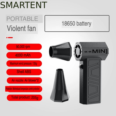 Schwarz 90000rpm 4000mah Pocket Violent Turbo Ventilator für Kühlcamping im Freien fournisseur