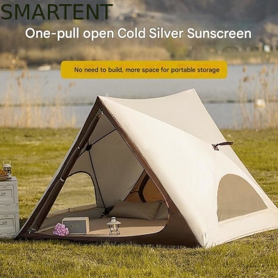 150X200X130CM Outdoor Portable Wasserdicht PU2000MM Beschichtet 210T Polyester Dreiecksform Design Pop Up Camping Tent vollautomatisch Schnellöffnendes Stranddach fournisseur