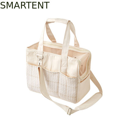 Besorgen 38*18*30CM Beige Canvas Kitty Reise-Handtasche, bezauberndes Haustier-Zubehör, Umhängetasche mit weichem Stoff, Kollektion Online-Herstellung