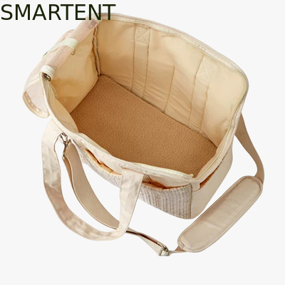 38*18*30CM Beige Canvas Kitty Reise-Handtasche, bezauberndes Haustier-Zubehör, Umhängetasche mit weichem Stoff, Kollektion fournisseur