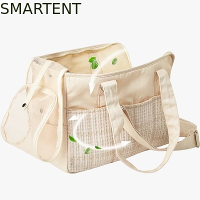 38*18*30CM Beige Canvas Kitty Reise-Handtasche, bezauberndes Haustier-Zubehör, Umhängetasche mit weichem Stoff, Kollektion fournisseur